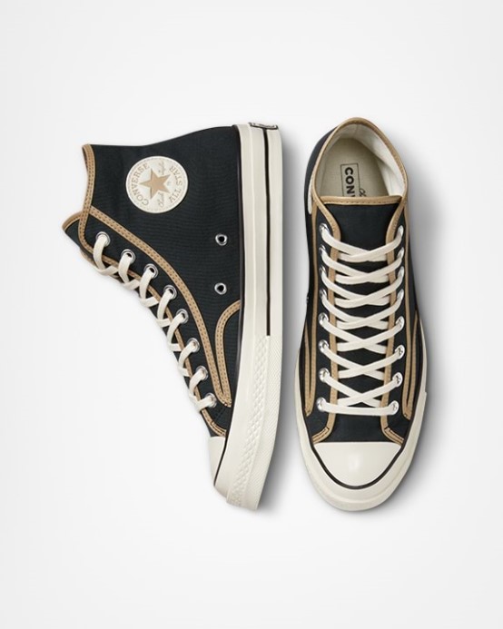 Black/nomad Khaki/egret Chuck 70 Workwear Textures High Top Converse
