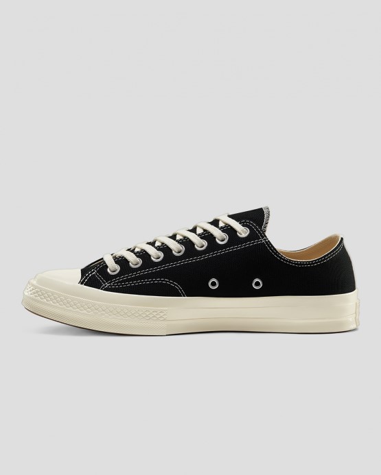 Black Converse X Comme Des Garcons Skľučovadlo 70 Play Low Top