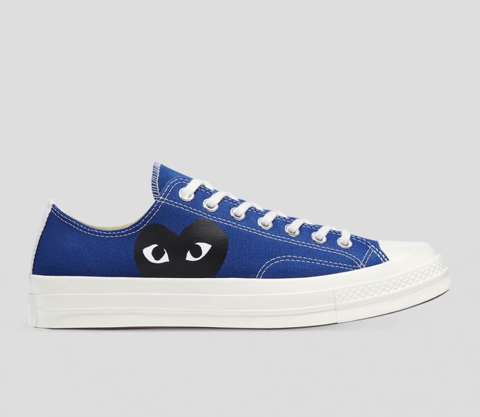 Modrý Quartz/egret/black Converse X Comme Des Garcons Skľučovadlo 70 Play Low Top