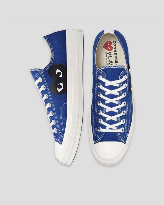 Modrý Quartz/egret/black Converse X Comme Des Garcons Skľučovadlo 70 Play Low Top