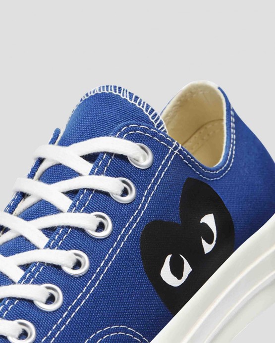 Modrý Quartz/egret/black Converse X Comme Des Garcons Skľučovadlo 70 Play Low Top