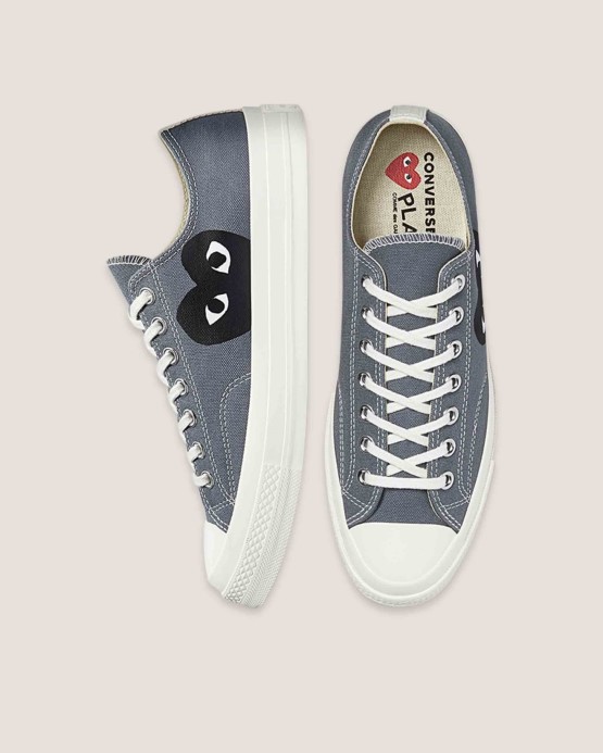 Oceľovo Sivá/egret/čierna Converse X Skľučovadlo Comme Des Garcons 70 Play Low Top