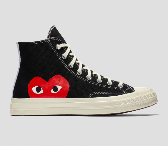Converse X Comme Des Garcons Skľučovadlo 70 Play High Top Black