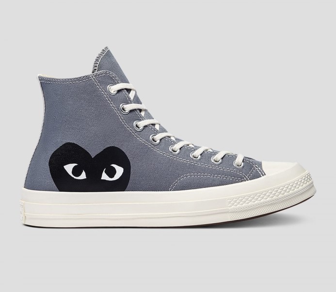 Converse X Skľučovadlo Comme Des Garcons 70 Play High Top Oceľ Sivá/egret/čierna