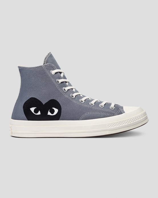Converse X Skľučovadlo Comme Des Garcons 70 Play High Top Oceľ Sivá/egret/čierna