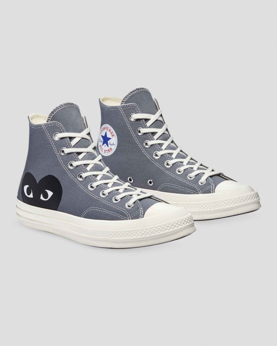 Converse X Skľučovadlo Comme Des Garcons 70 Play High Top Oceľ Sivá/egret/čierna