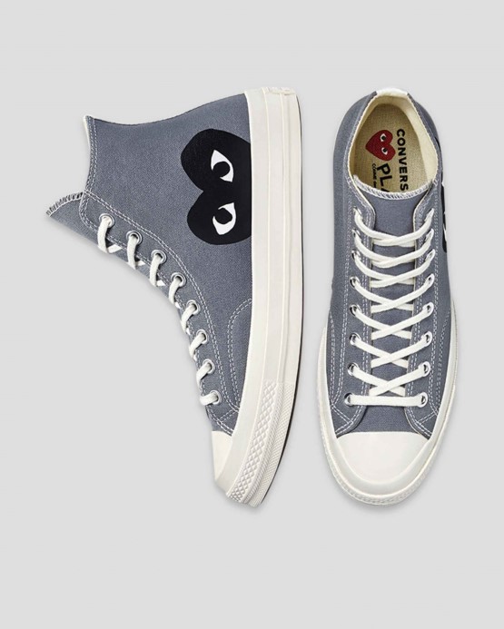 Converse X Skľučovadlo Comme Des Garcons 70 Play High Top Oceľ Sivá/egret/čierna