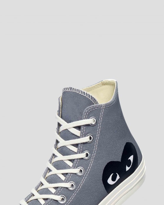 Converse X Skľučovadlo Comme Des Garcons 70 Play High Top Oceľ Sivá/egret/čierna