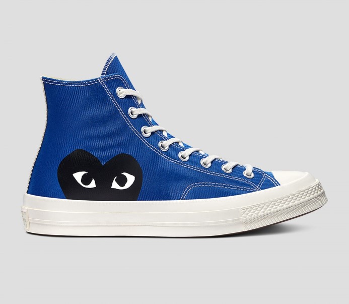 Modrý Quartz/egret/black Converse X Comme Des Garcons Skľučovadlo 70 Play High Top