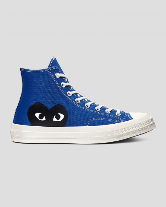 Modrý Quartz/egret/black Converse X Comme Des Garcons Skľučovadlo 70 Play High Top