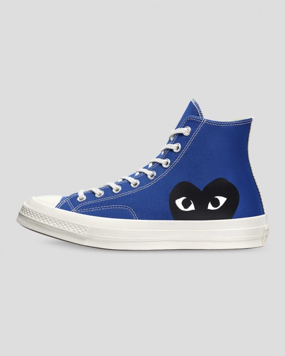 Modrý Quartz/egret/black Converse X Comme Des Garcons Skľučovadlo 70 Play High Top