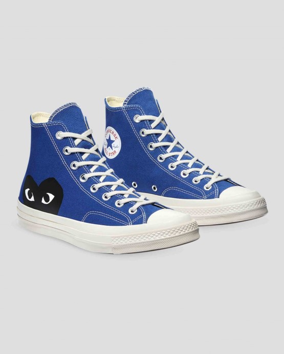 Modrý Quartz/egret/black Converse X Comme Des Garcons Skľučovadlo 70 Play High Top
