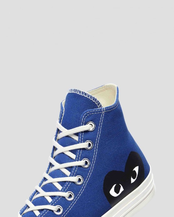 Modrý Quartz/egret/black Converse X Comme Des Garcons Skľučovadlo 70 Play High Top