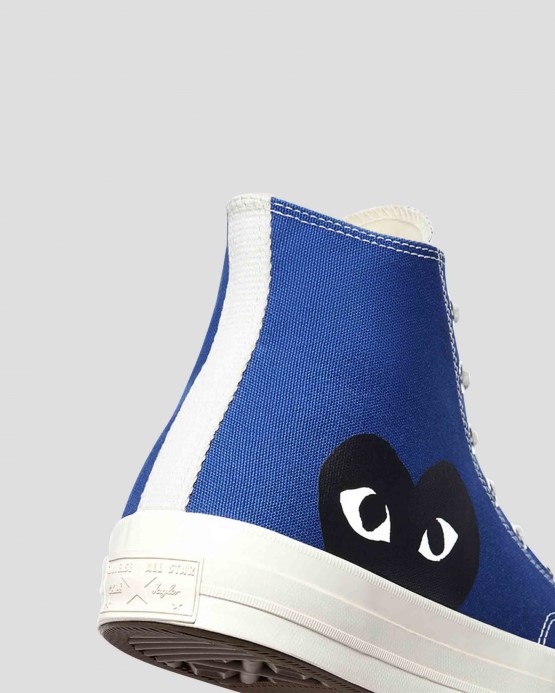 Modrý Quartz/egret/black Converse X Comme Des Garcons Skľučovadlo 70 Play High Top