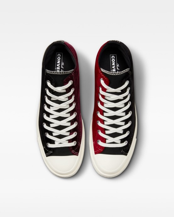 Black/red/egret Converse Skľučovadlo 70 Over Retro Velvet High Top