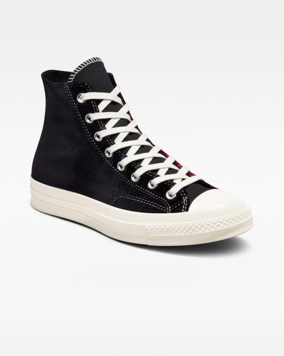 Black/red/egret Converse Skľučovadlo 70 Over Retro Velvet High Top