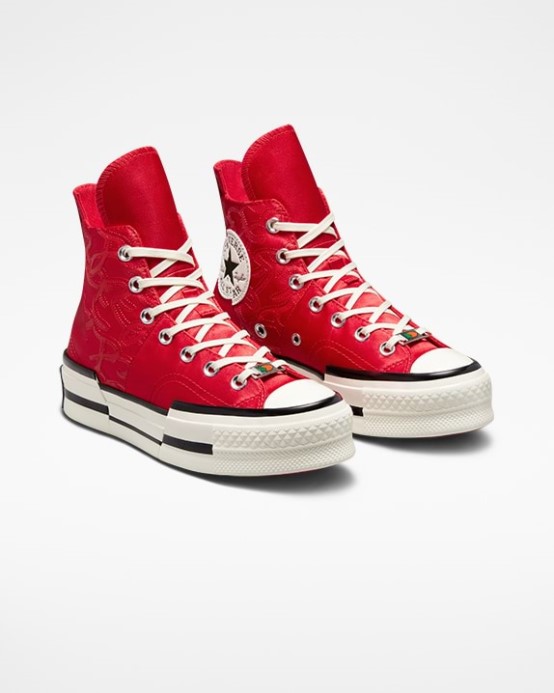 Converse Skľučovadlo 70 Plus Cny Vysoký Vrch červeno/vintage Biela/čierna