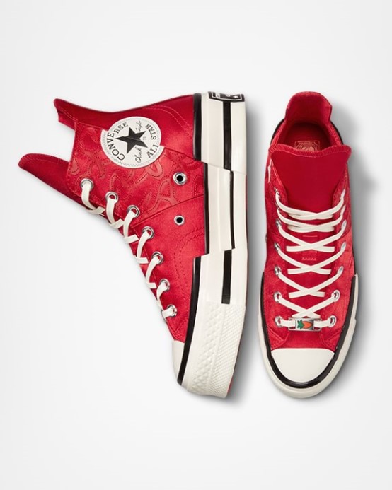 Converse Skľučovadlo 70 Plus Cny Vysoký Vrch červeno/vintage Biela/čierna