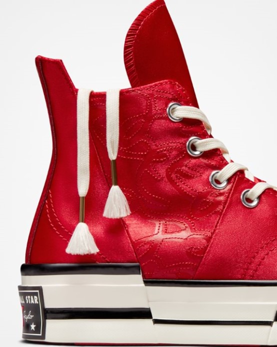 Converse Skľučovadlo 70 Plus Cny Vysoký Vrch červeno/vintage Biela/čierna