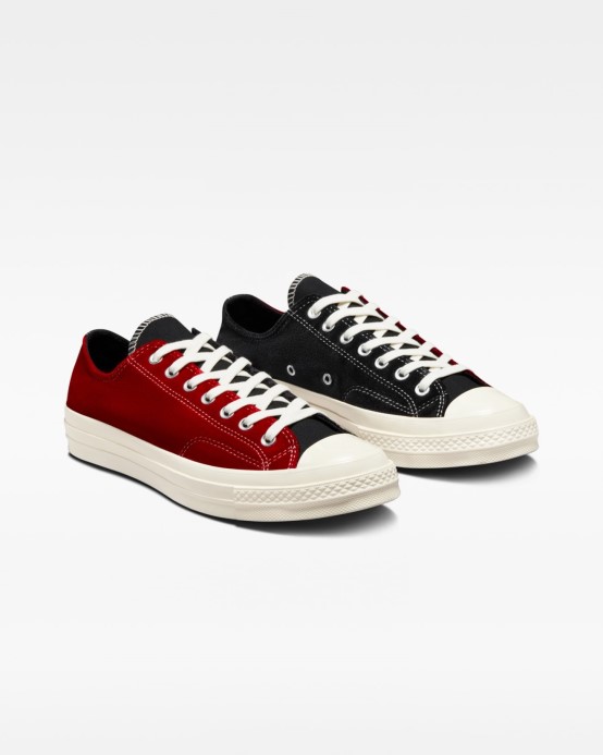 Skľučovadlo 70 Za Retro Zamatový Nízky Vrch Converse Black/red/egret
