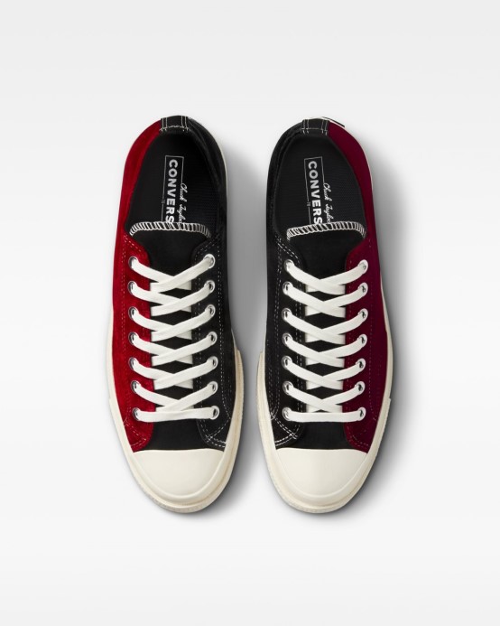 Skľučovadlo 70 Za Retro Zamatový Nízky Vrch Converse Black/red/egret