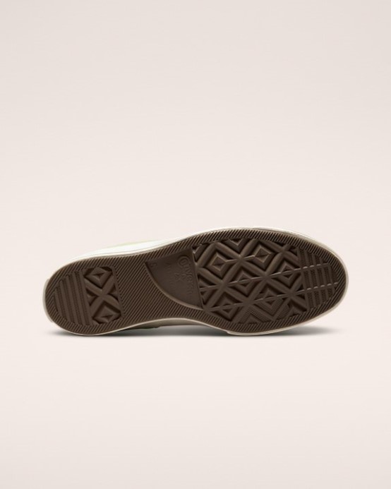 Olivová Aura/za Ružový/bledý Tmel Converse Skľučovadlo 70 Letný žakárový Vysoký Top