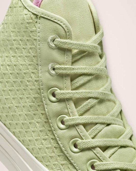 Olivová Aura/za Ružový/bledý Tmel Converse Skľučovadlo 70 Letný žakárový Vysoký Top