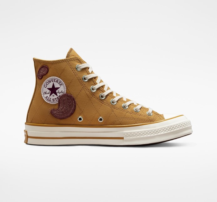 Converse Skľučovadlo 70 Crafted Patches High Top Pálený Med/deep Bordeaux