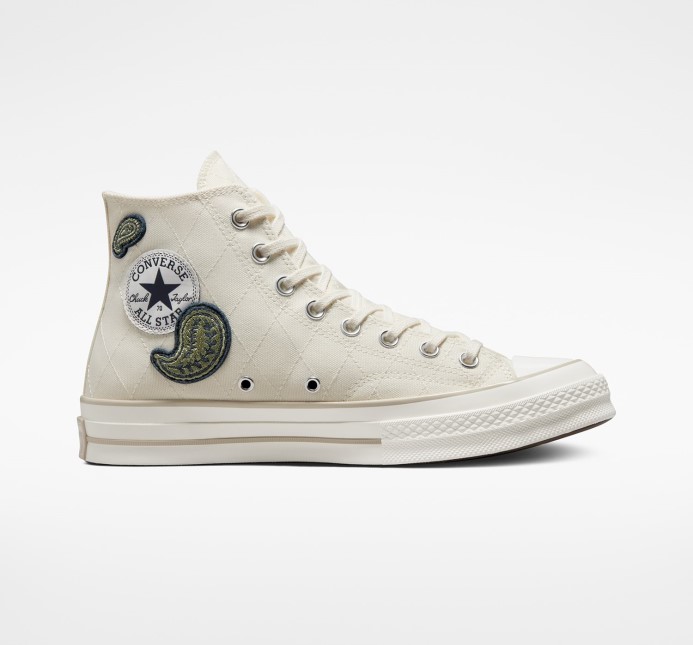 Skľučovadlo 70 Crafted Patches High Top Converse Egret/navy/alligator Friend