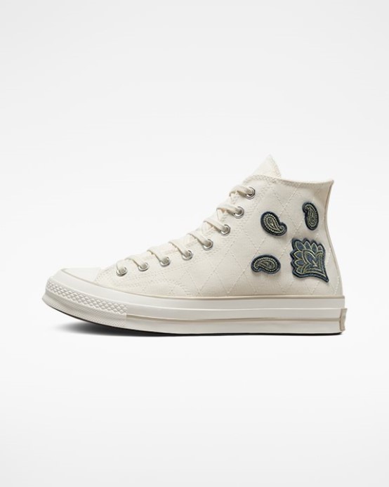 Skľučovadlo 70 Crafted Patches High Top Converse Egret/navy/alligator Friend
