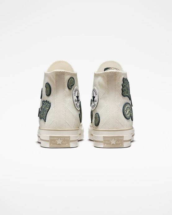 Skľučovadlo 70 Crafted Patches High Top Converse Egret/navy/alligator Friend