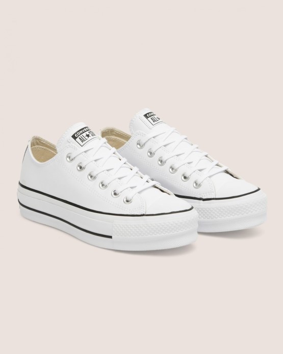 White/black Skľučovadlo Taylor All Star Lift čistá Koža Low Top Converse