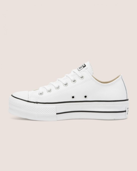 White/black Skľučovadlo Taylor All Star Lift čistá Koža Low Top Converse