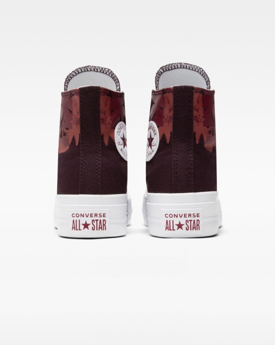 čierna čerešňa/tmavá Cvikla/biela Converse Chuck Taylor All Star Forest Rave Lift High Top