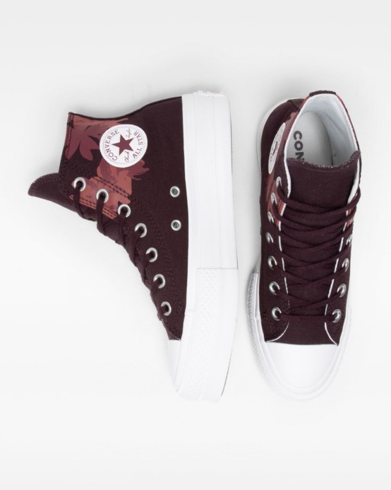 čierna čerešňa/tmavá Cvikla/biela Converse Chuck Taylor All Star Forest Rave Lift High Top