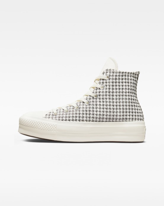 Converse Egret/čisté Striebro Chuck Taylor All Star Lift Dovolenka Lesk Vysoký Top