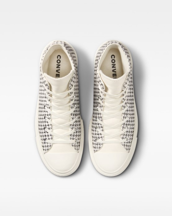 Converse Egret/čisté Striebro Chuck Taylor All Star Lift Dovolenka Lesk Vysoký Top