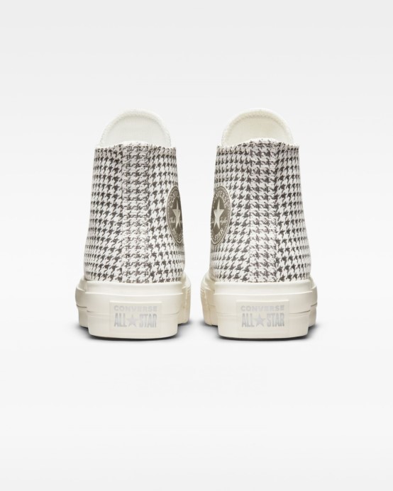 Converse Egret/čisté Striebro Chuck Taylor All Star Lift Dovolenka Lesk Vysoký Top