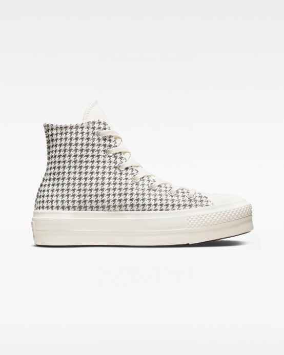 Converse Egret/čisté Striebro Chuck Taylor All Star Lift Dovolenka Lesk Vysoký Top