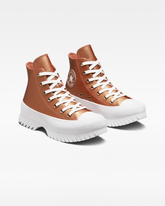 Converse Chuck Taylor All Star Lugged 2.0 Forest Glam Vysoký Top Medená/terra Blush/biela