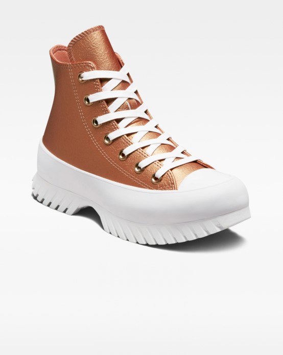Converse Chuck Taylor All Star Lugged 2.0 Forest Glam Vysoký Top Medená/terra Blush/biela