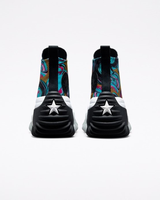 Konverzovať Beh Hviezda Pohyb Návrat Craft High Top Mramorovaný čierny/jaseň Kameň/biely