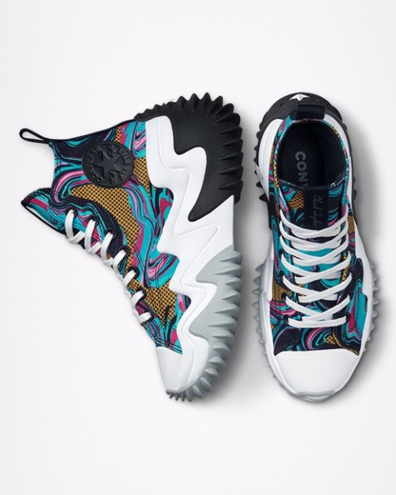 Konverzovať Beh Hviezda Pohyb Návrat Craft High Top Mramorovaný čierny/jaseň Kameň/biely
