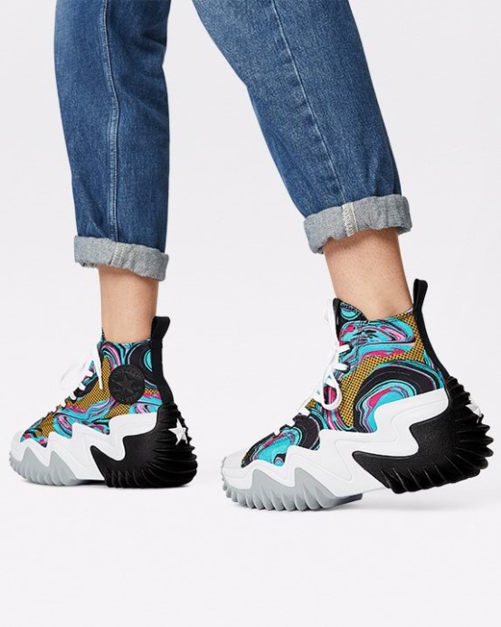 Konverzovať Beh Hviezda Pohyb Návrat Craft High Top Mramorovaný čierny/jaseň Kameň/biely