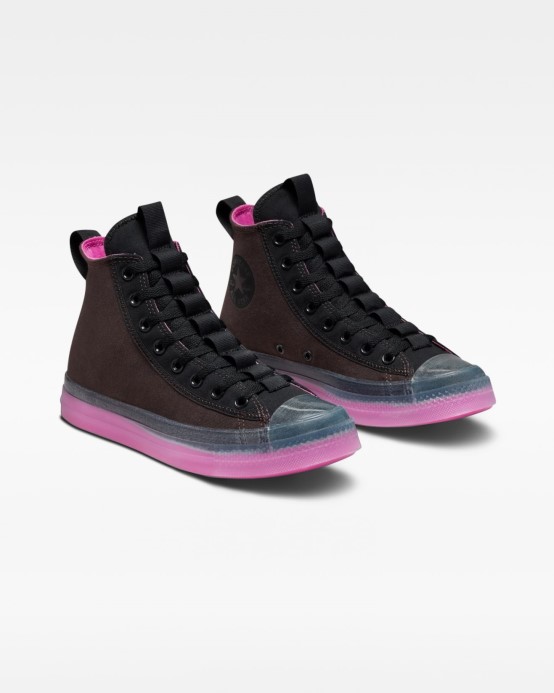 Zamatová Hnedá/čierna/aktívna Fuchsiová Chuck Taylor All Star Cx Preskúmať Okraj žiara Vysoký Vrch Converse