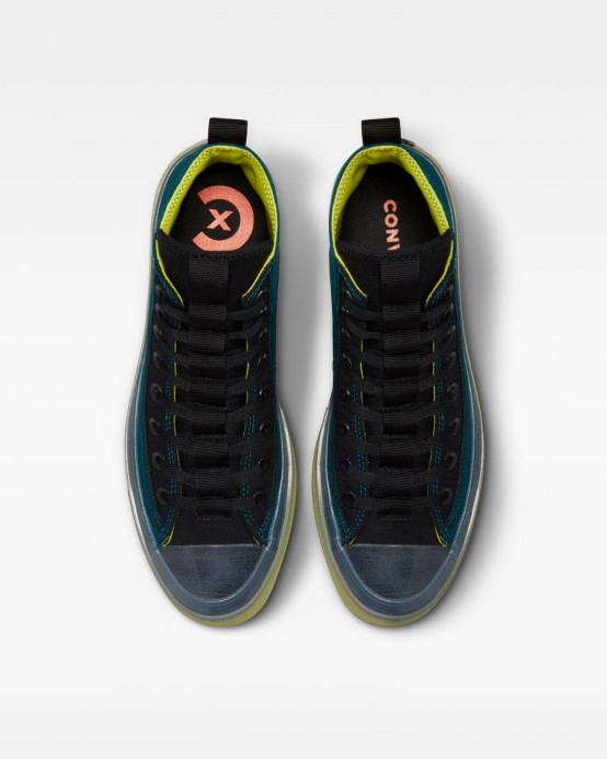 Polnočný Turq/black/laser Lemon Converse Chuck Taylor All Star Cx Explore Edge Glow High Top