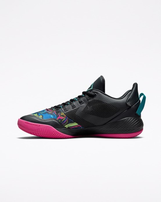 Black/rapid Teal/prime Pink All Star Bb Shift Throwback Craft Mid Marbled Converse