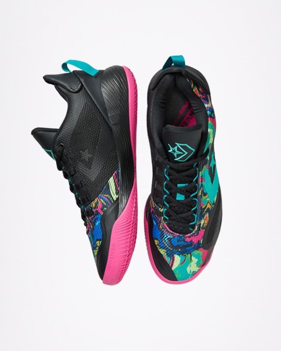 Black/rapid Teal/prime Pink All Star Bb Shift Throwback Craft Mid Marbled Converse