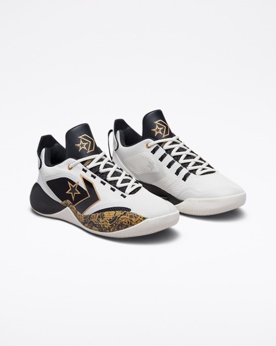 All Star Bb Shift Detail Mid Low Top Egret/gold/black Converse