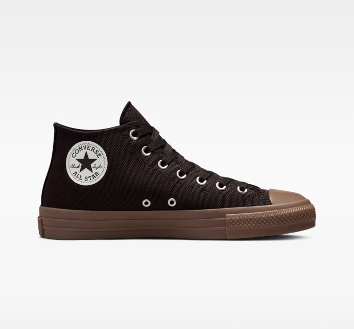 Chuck Taylor All Star Pro Cordura Plátno Mid Converse Zamat Hnedá/egret/tmavá Guma